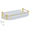 BANDEJA DECORATIVA BLANCA REF:HM0896 (31X16CM)