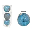 ESFERA NAVIDAD, AZUL SETX3PZ. REF:ES27316, Ø10CM