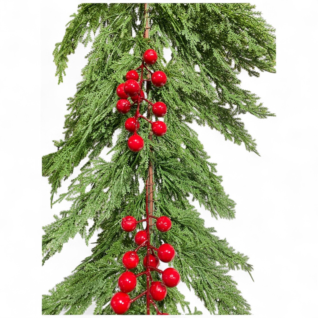 GUIRNALDA FOLLAJE GREEN/RED REF:ZHX-2025311-1 145CM