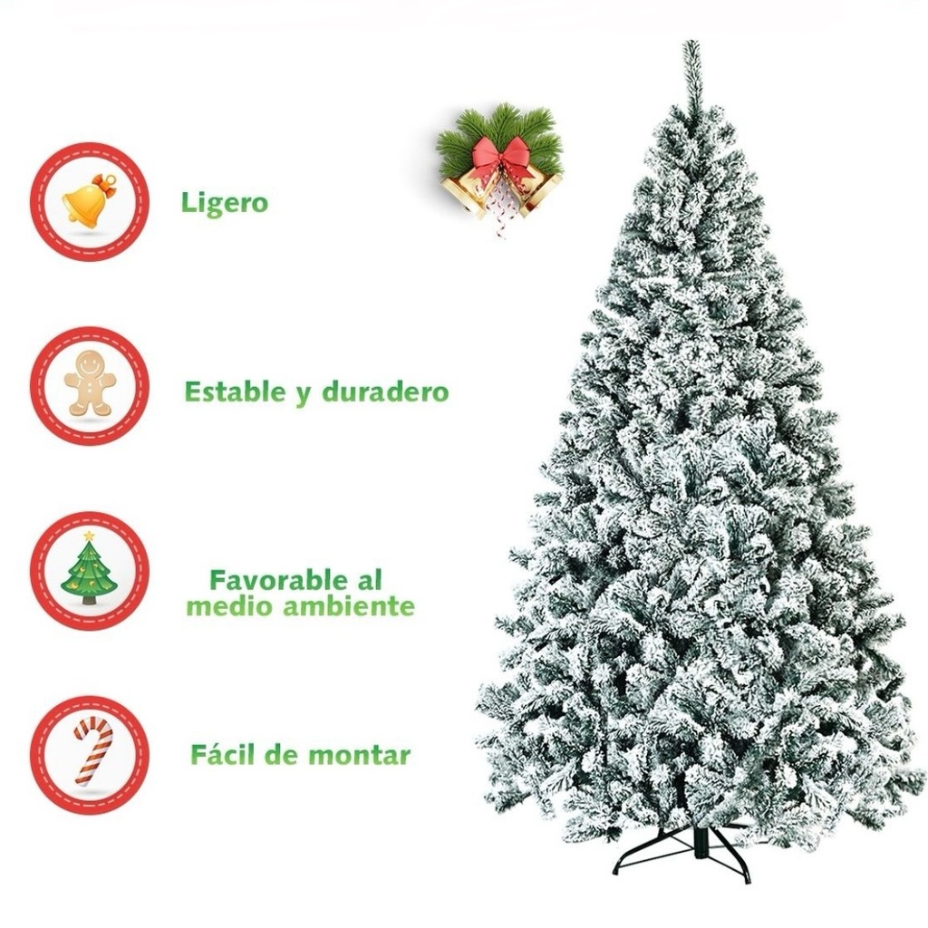 ARBOL DE NAVIDAD BISAGRA NEVADO 10PIES 305 CM