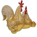 ADORNO RESINA FAMILA GALLO REF:HM0939 14X16X18CM