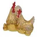 ADORNO RESINA FAMILA GALLO REF:HM0939 14X16X18CM