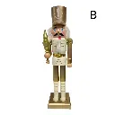 CASCANUEZ NAVIDEÑO PLASTICO BEIGE/CHAMPAGNE 38CM