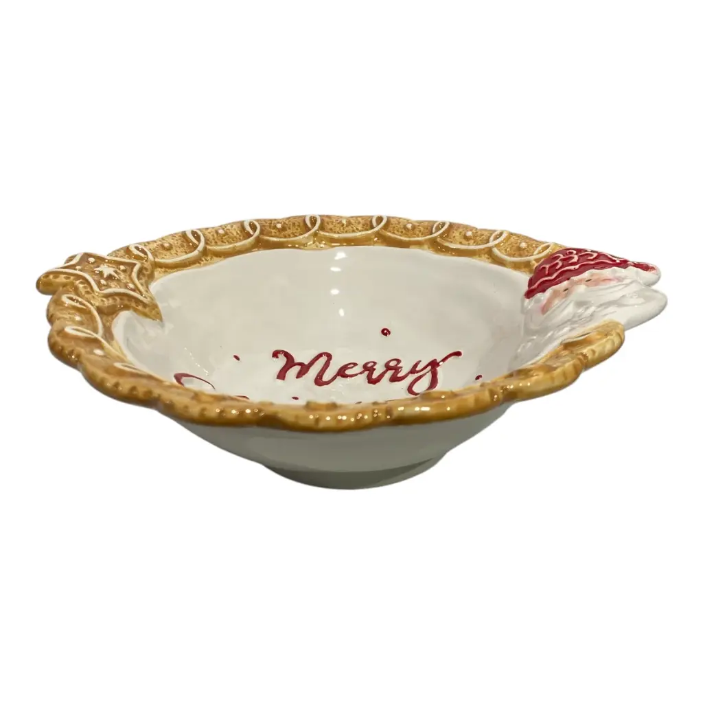 POZUELO NAVIDEÑO PORCELANA MERRY CRISTMAS 21X7CM