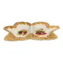 BANDEJA NAVIDEÑA GUANTE JENGIBRE CERAMICA 27X22X3.5CM
