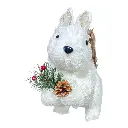 ARDILLA BLANCA CON PIÑA 31X16X30CM
