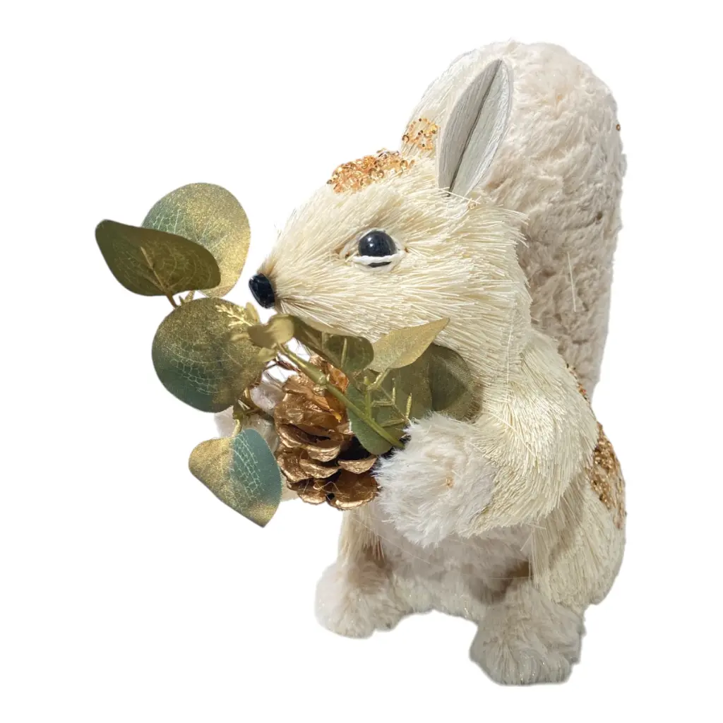 ARDILLA NAV. YUTE FELPA 13X23X25CM