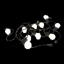 LUCES LED 10 FOCOS LUZ CALIDA 5METROS DOBLE CONECTOR