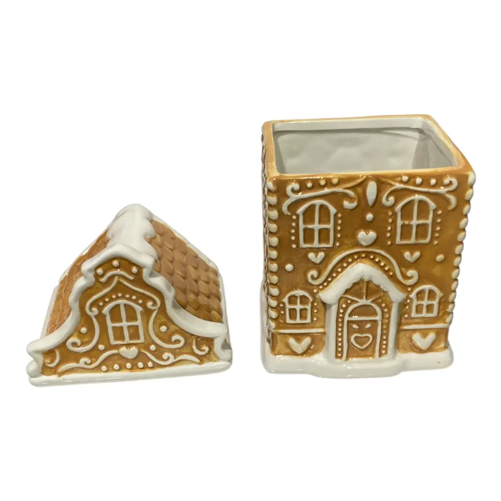 BOMBONERA O GALLETERO CASA JENGIBRE PORCELANA 12.5X11X23.5CM