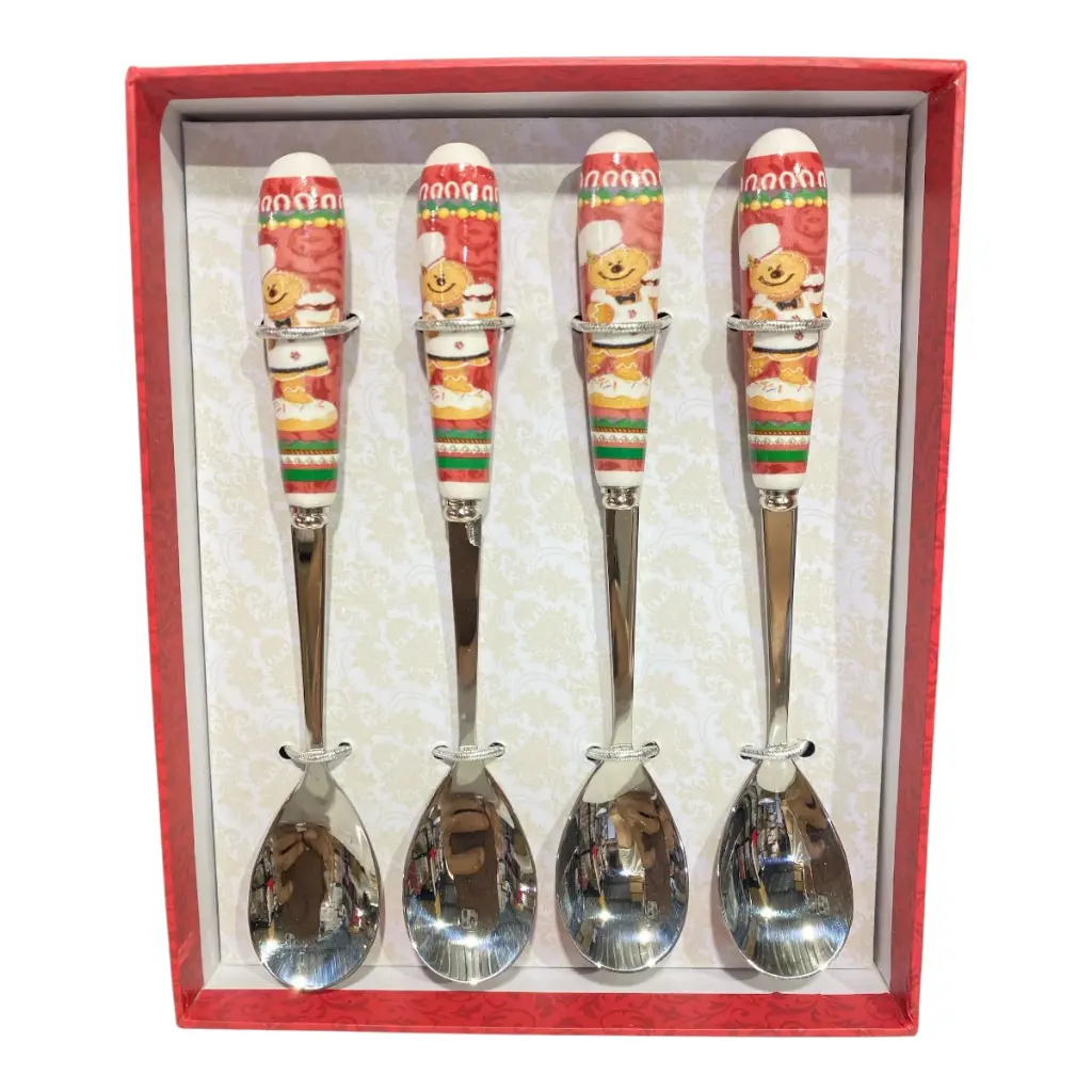 CUCHARAS JENGIBRE SETX4PZS. 14X17X2CM Y 15CM CADA CUCHARITA