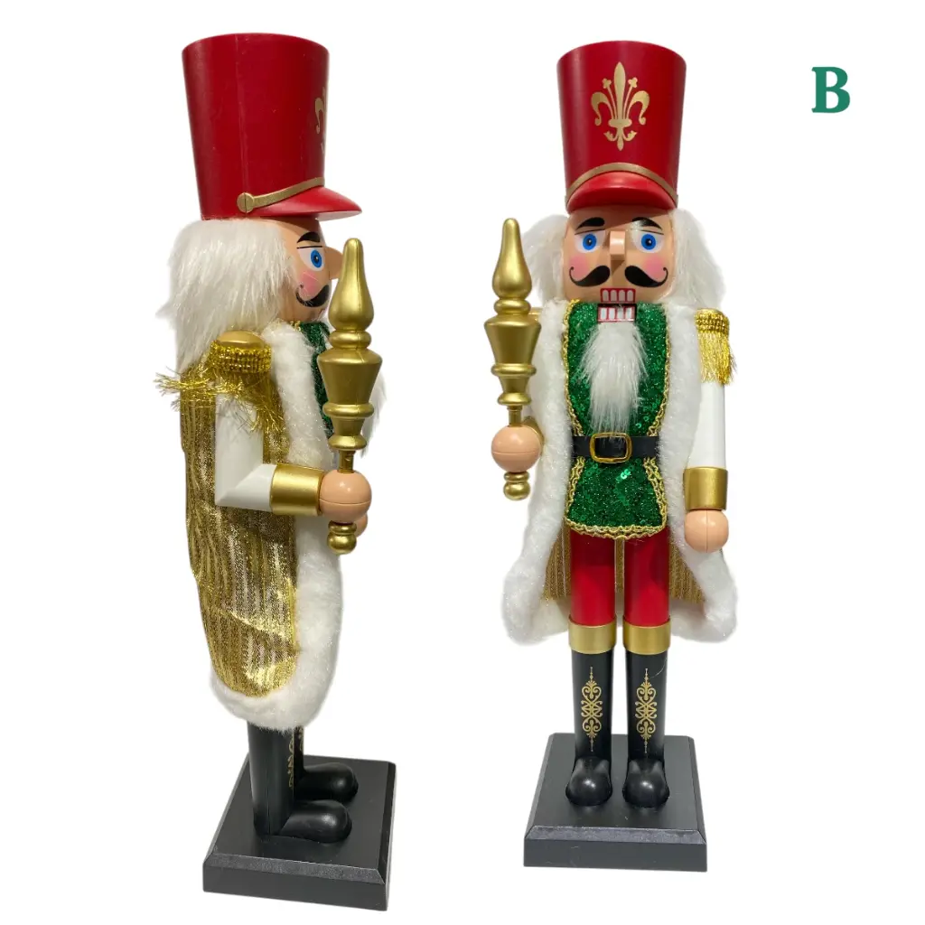 CASCANUEZ NAVIDEÑO PLASTICO ROJO/VERDE A BATERIAS 38CM