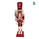 CASCANUEZ NAVIDEÑO PLASTICO ROJO/BLANCO A BATERIAS 38CM