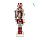 CASCANUEZ NAVIDEÑO PLASTICO ROJO/BLANCO A BATERIAS 38CM