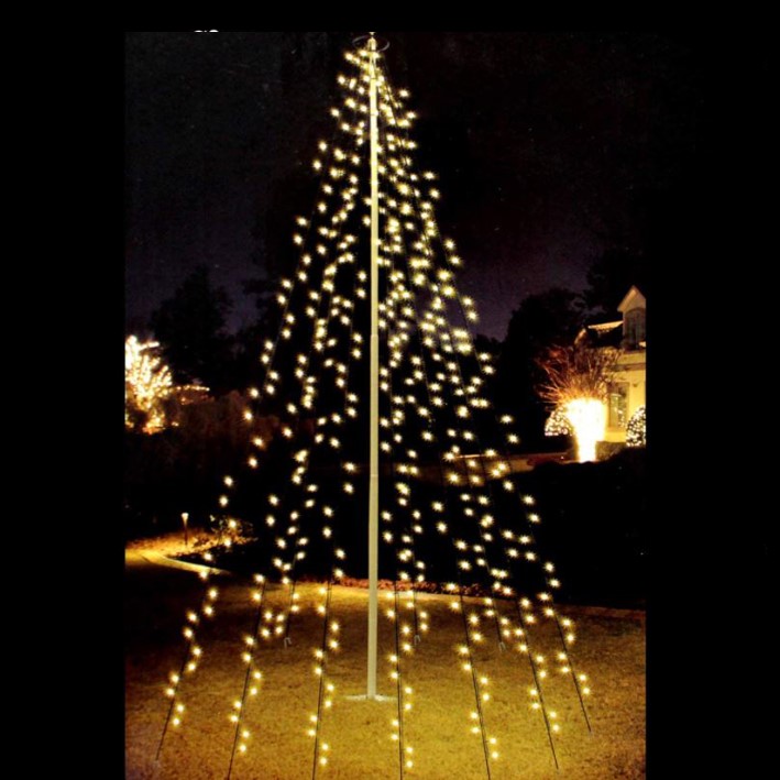 COLGANTE DE LUCES MICROLED CÁLIDA 2MTS 200L 10LINEAS REF:AL-82031