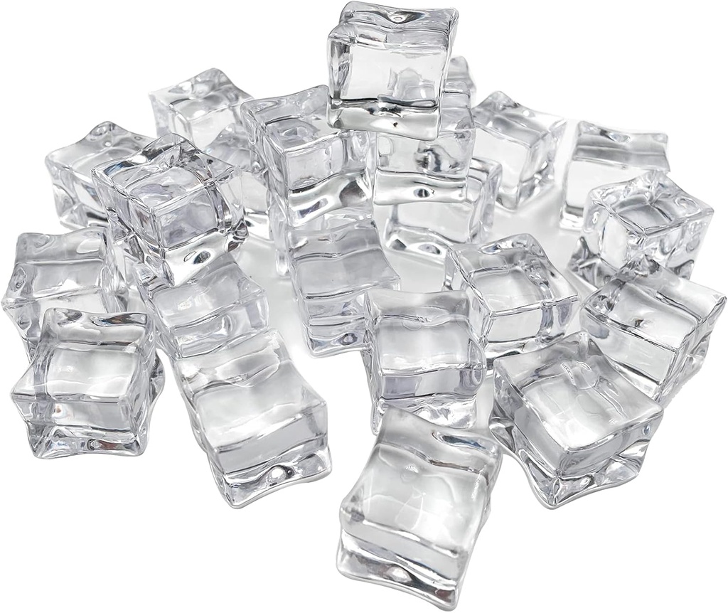 ADORNO ACRILICO CUBOS DE HIELO 300G 28U REF: ES23420