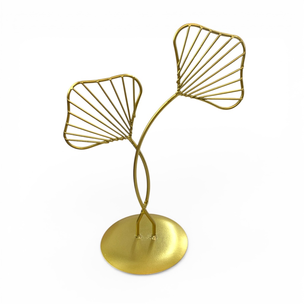 ADORNO HOJA DORADA 21X16CM