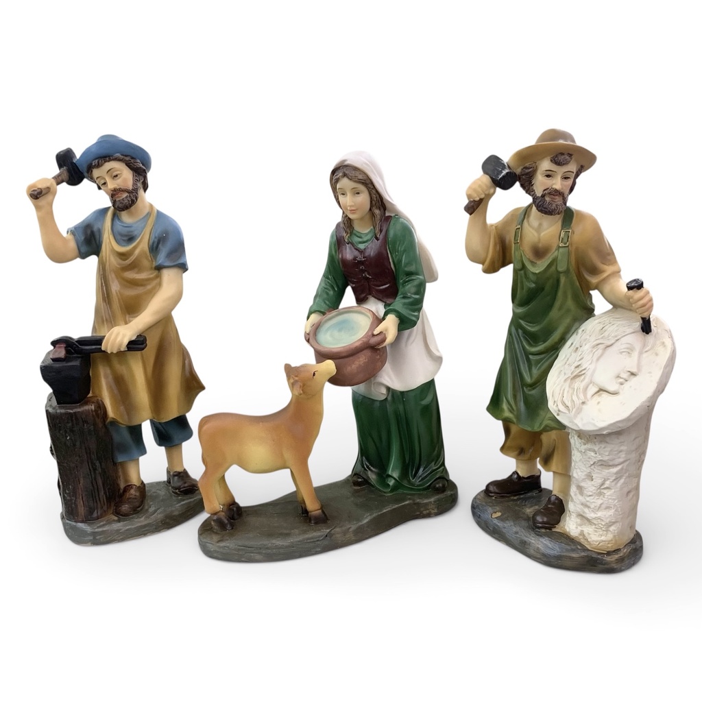 ALDEANOS ARTESANOS 20CM 3PIEZAS SANTINI