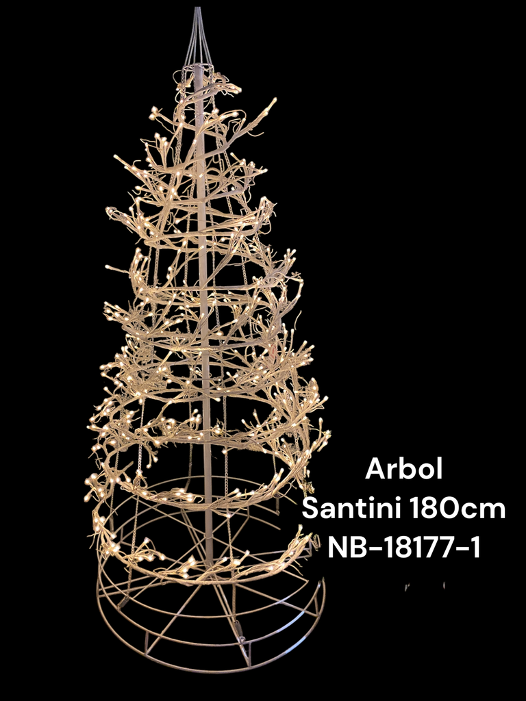 ARBOL 360 LUCES LED 180CM 6  PIES