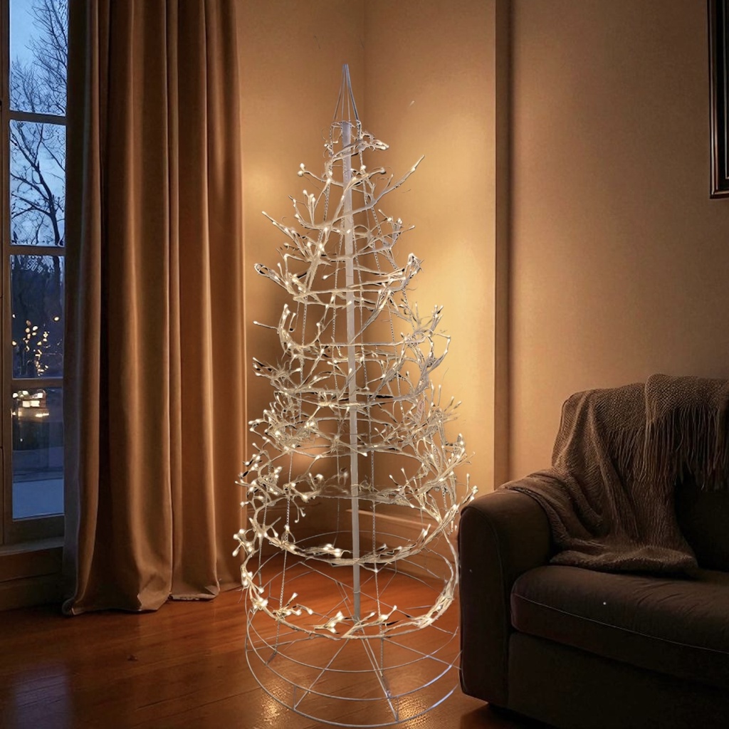 ARBOL DE NAVIDAD 360 LUCES LED 6 PIES 180CM SANTINI