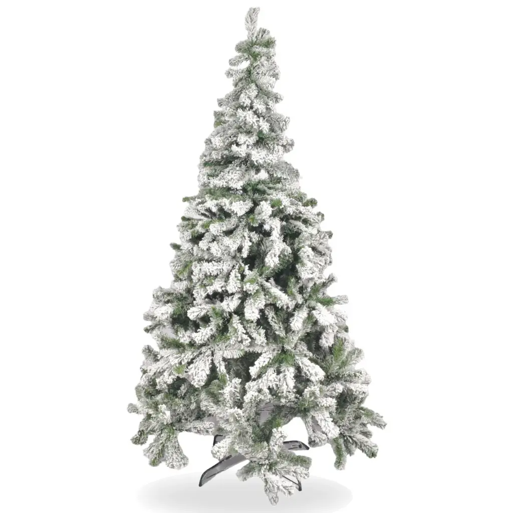 Arbol de Navidad Alaska frondoso nevado cuerpo rama 7pies 213cm