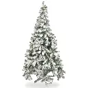 Arbol de Navidad Alaska frondoso nevado cuerpo rama 7pies 213cm