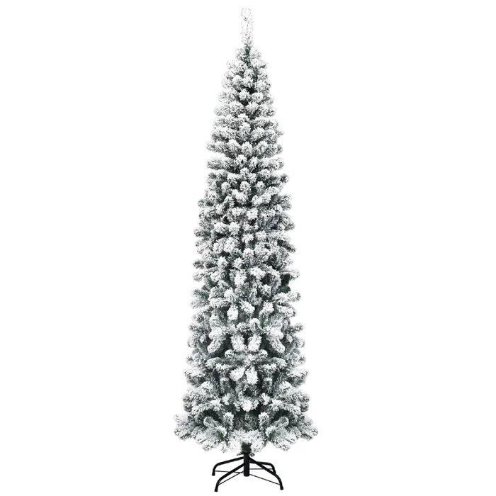 Árbol de navidad cuerpo lápiz nevado, 215cm. 7pies