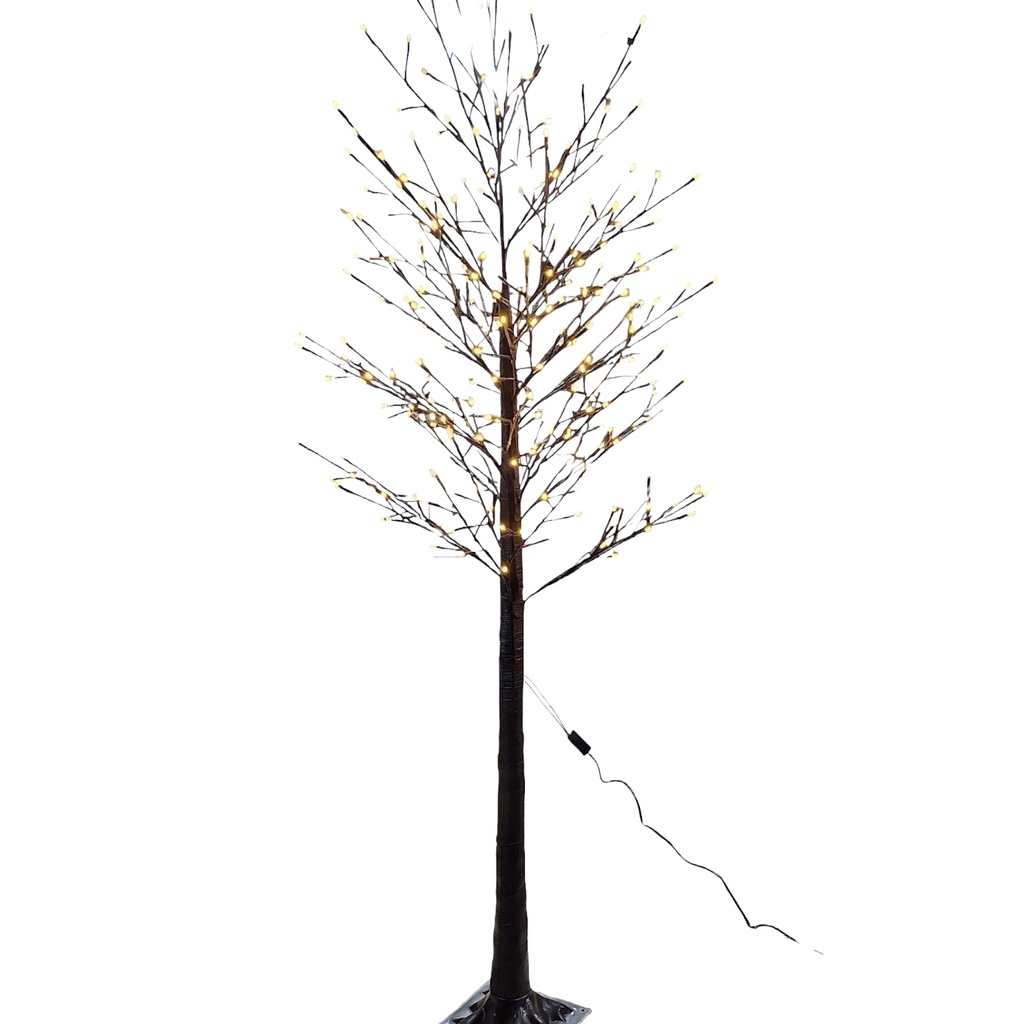ARBOL CAFÉ CON LUZ LED 200CM