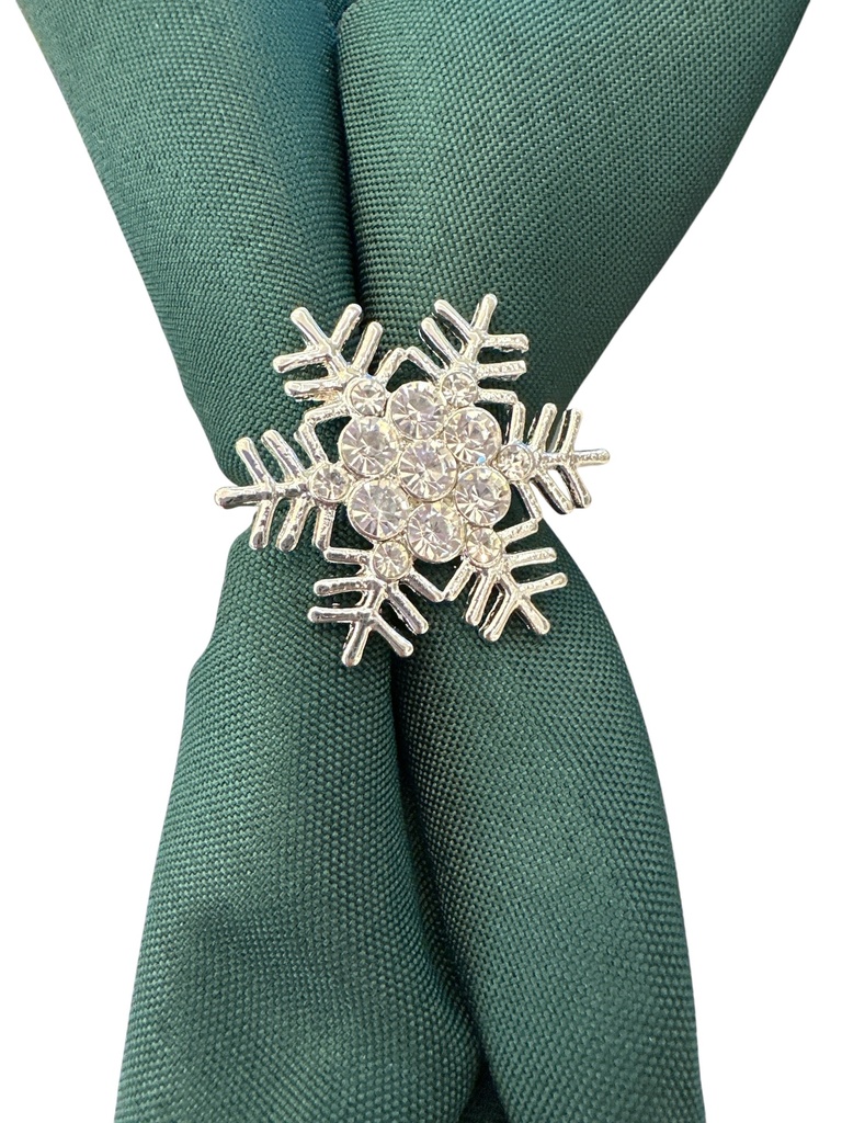 ARO DE SERVILLETA COPO PLATA C/CRISTALES X6