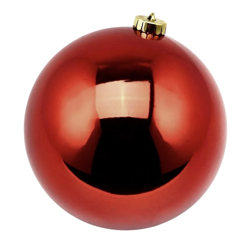 ESFERA NAVIDAD 15CM ROJA PREMIUM