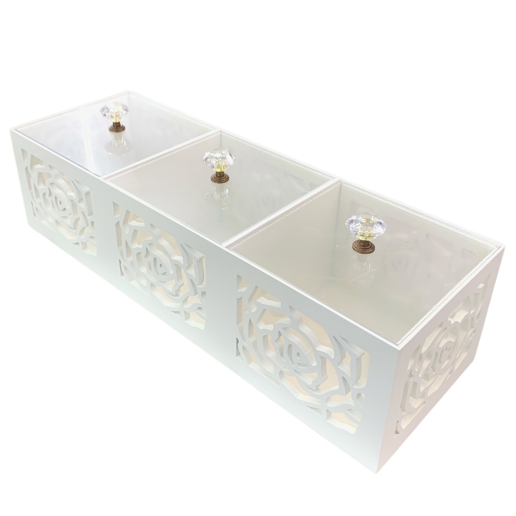 CAJA ORGANIZADORA TRES ESPACIOS 39X13X10CM