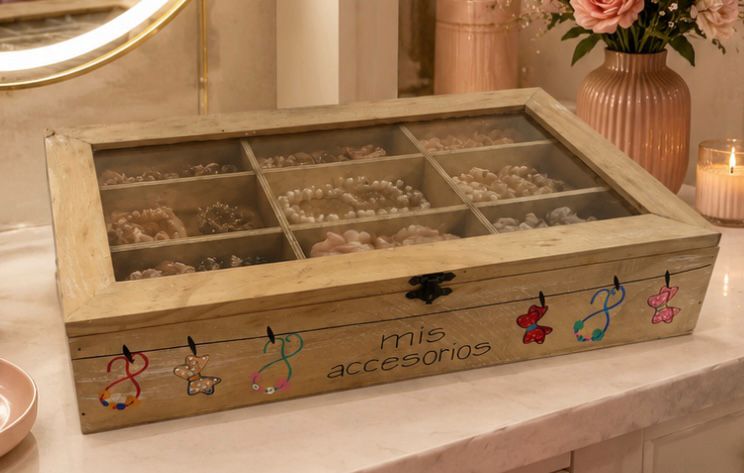 CAJA ORGANIZADORA MADERA 39X22X8CM.