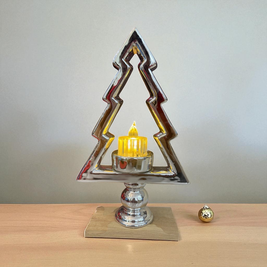 CANDELABRO ARBOL BASE MADERA REF: DLH20Q508 14X24CM