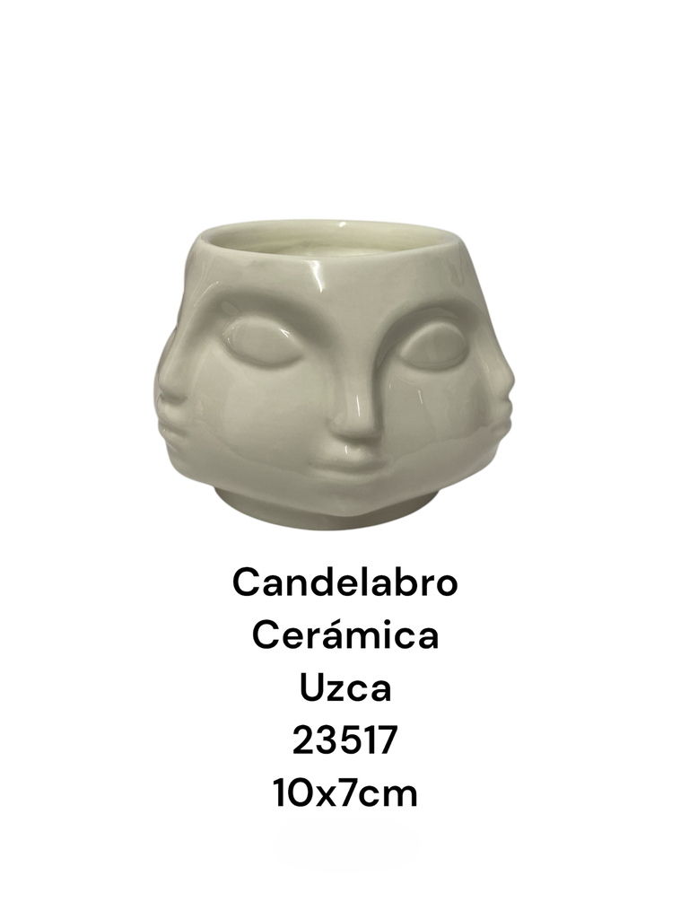 CANDELABRO CERAMICA UZCA 10X7CM