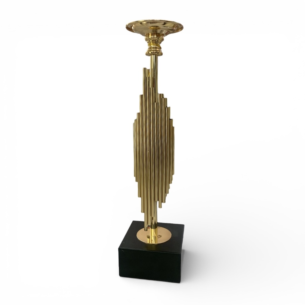 Candelabro Metalico Dorado de Lujo Estilo Moderno CONCEPT 10X10X39CM