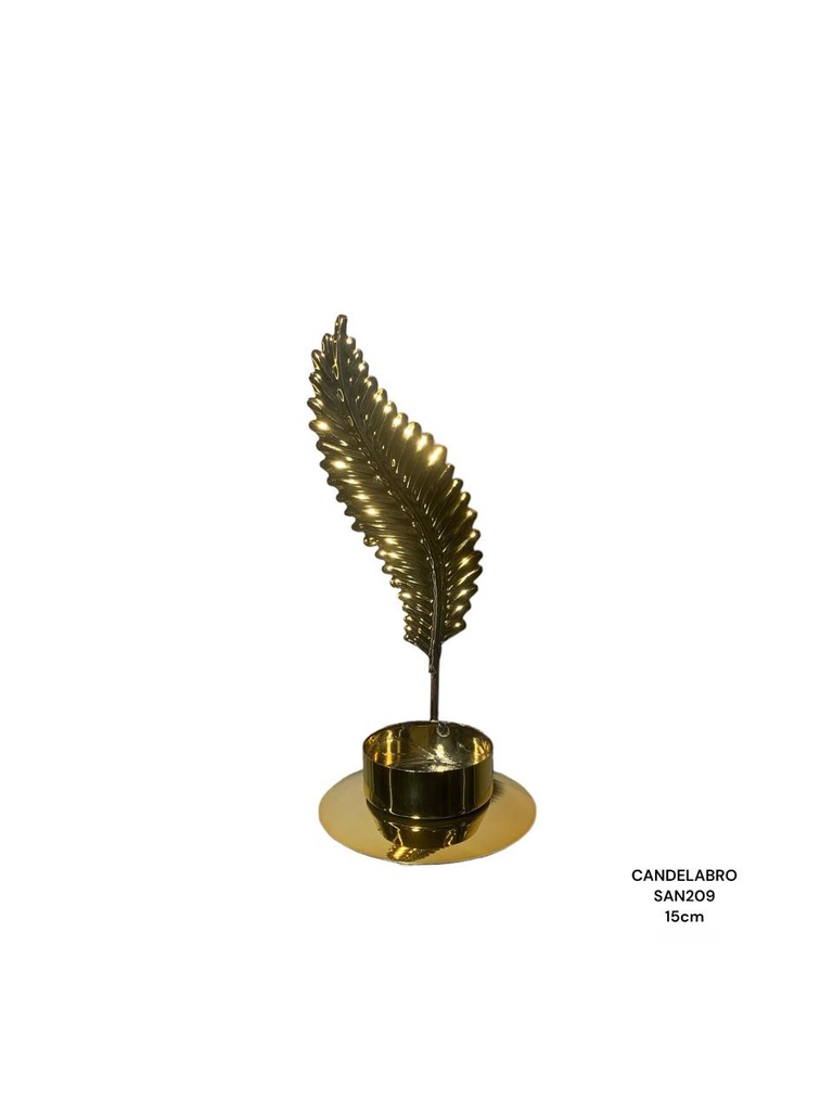 CANDELABRO DORADO 15CM