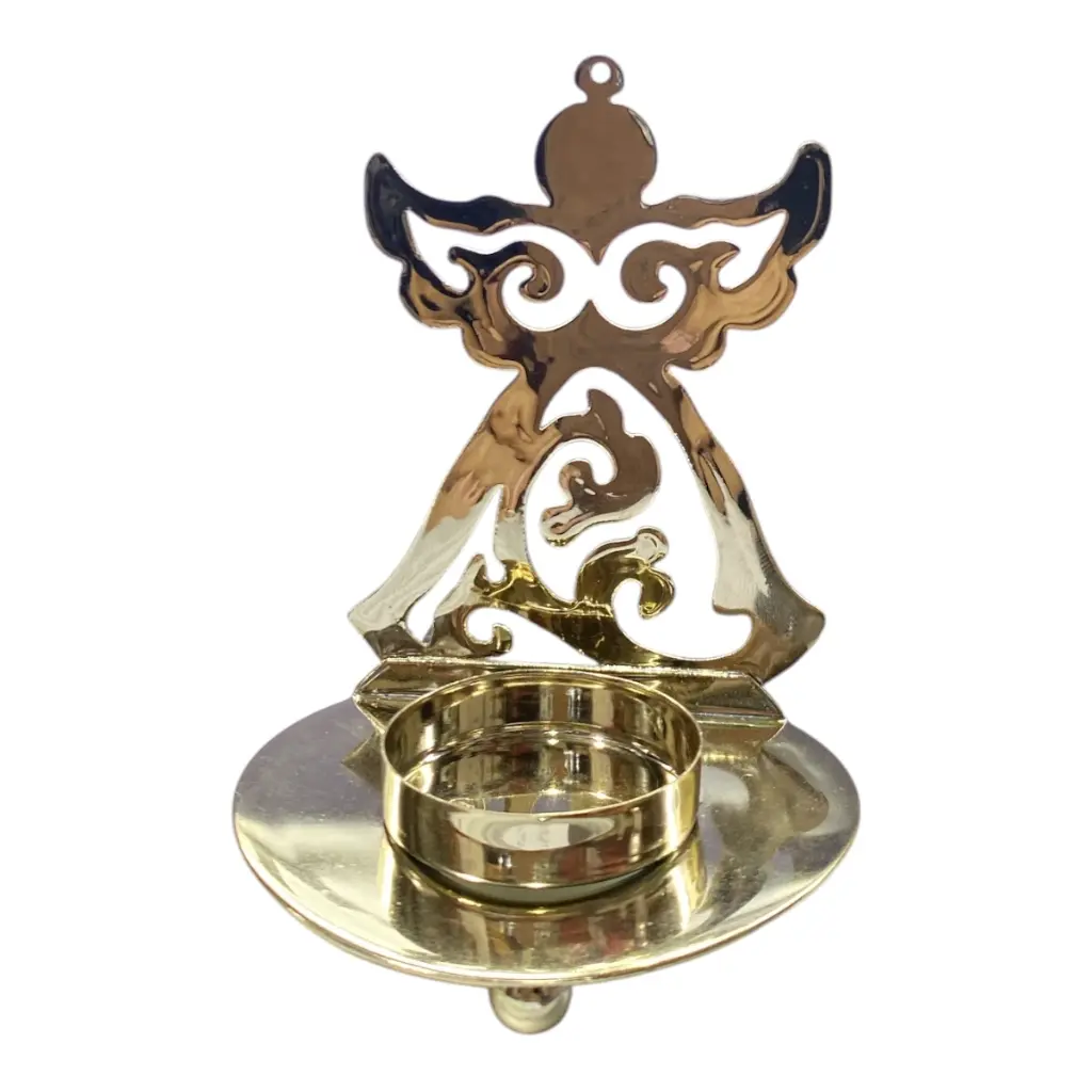 CANDELABRO ANGEL METAL NAV. 11X9CM