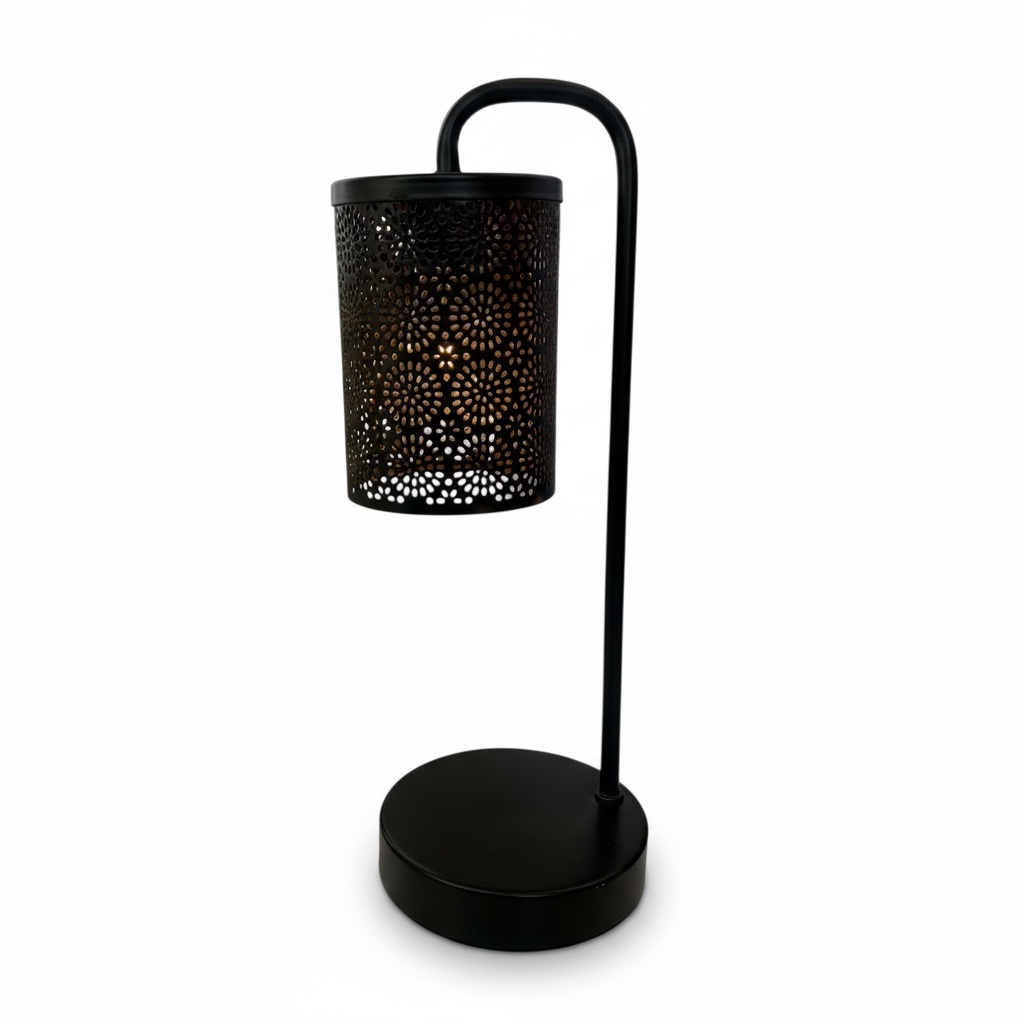 CANDELABRO METALICO OSCURO 33CM