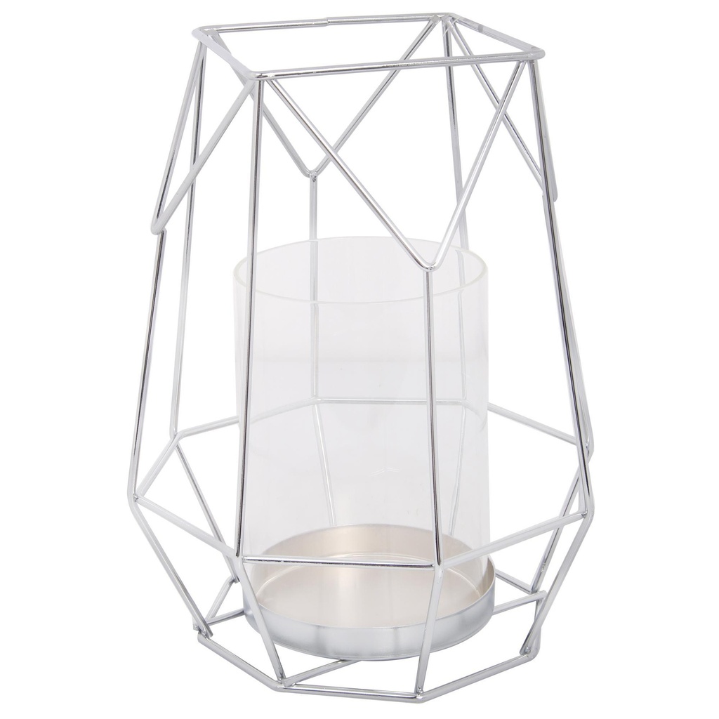 CANDELABRO PLATEADO 16X16X21.5CM