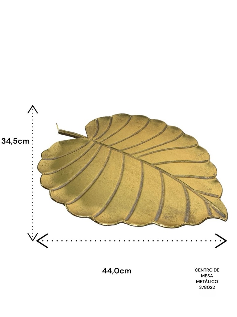 CENTRO DE MESA METALICO DORADO ES22651 34.5X44CM
