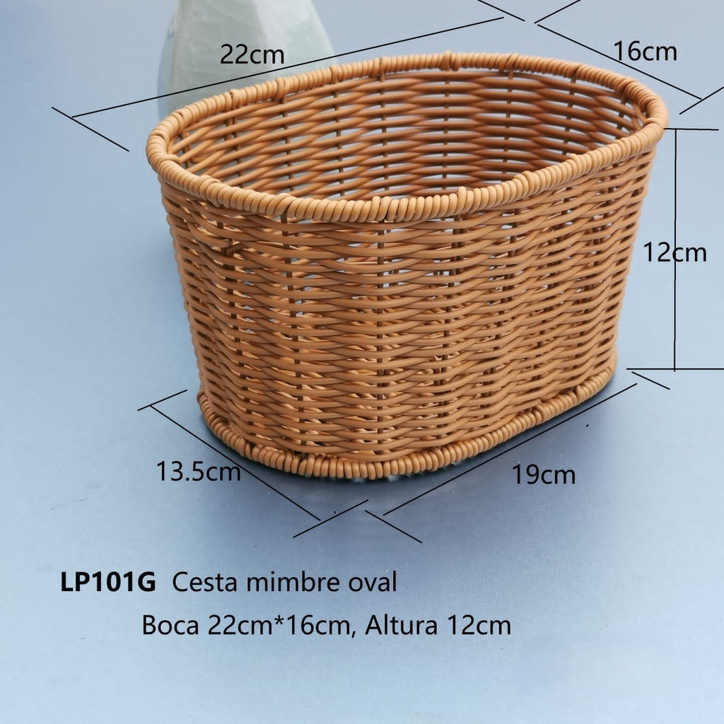 CESTA MIMBRE OVALADA 22X16X12CM