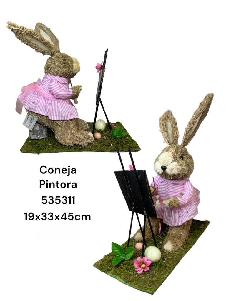 CONEJA PASCUA PINTORA 45CM