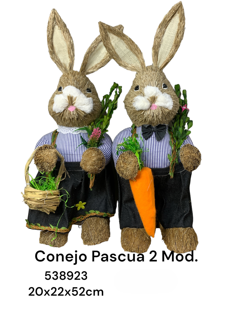 CONEJO PASCUA 2 MOD. 20X22X52CM