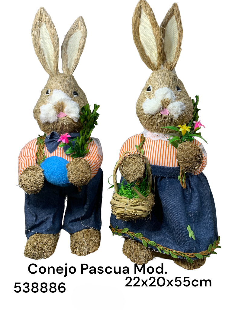 CONEJO PASCUA 2MOD. 22X20X55CM