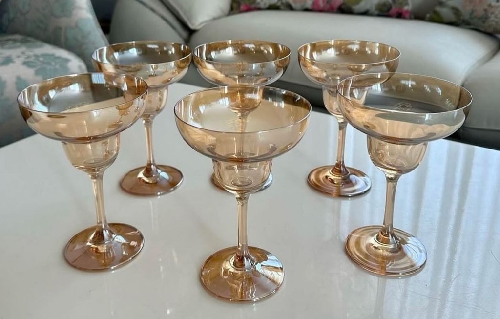 COPA DE CRISTAL AMBAR/COCTEL MARGARITA 295ML REF:SAN0499 (16*11CM)