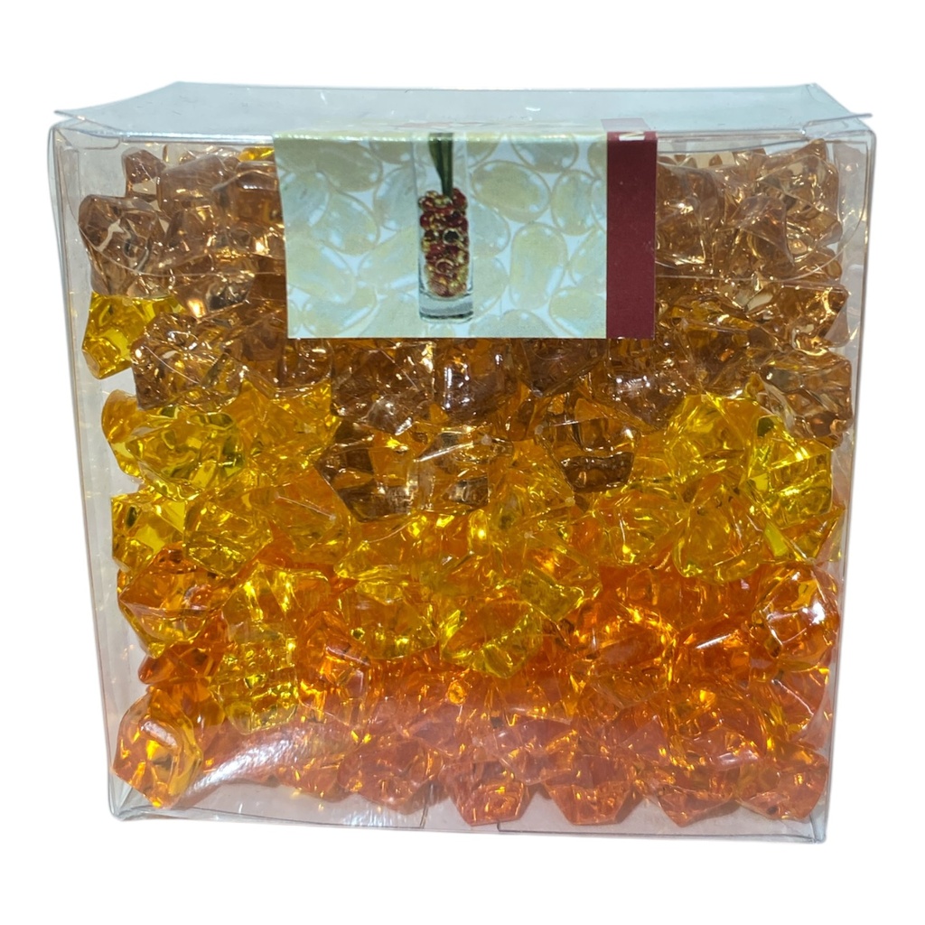 ADORNO PIEDRAS ACRILICAS TRICOLOR ORO