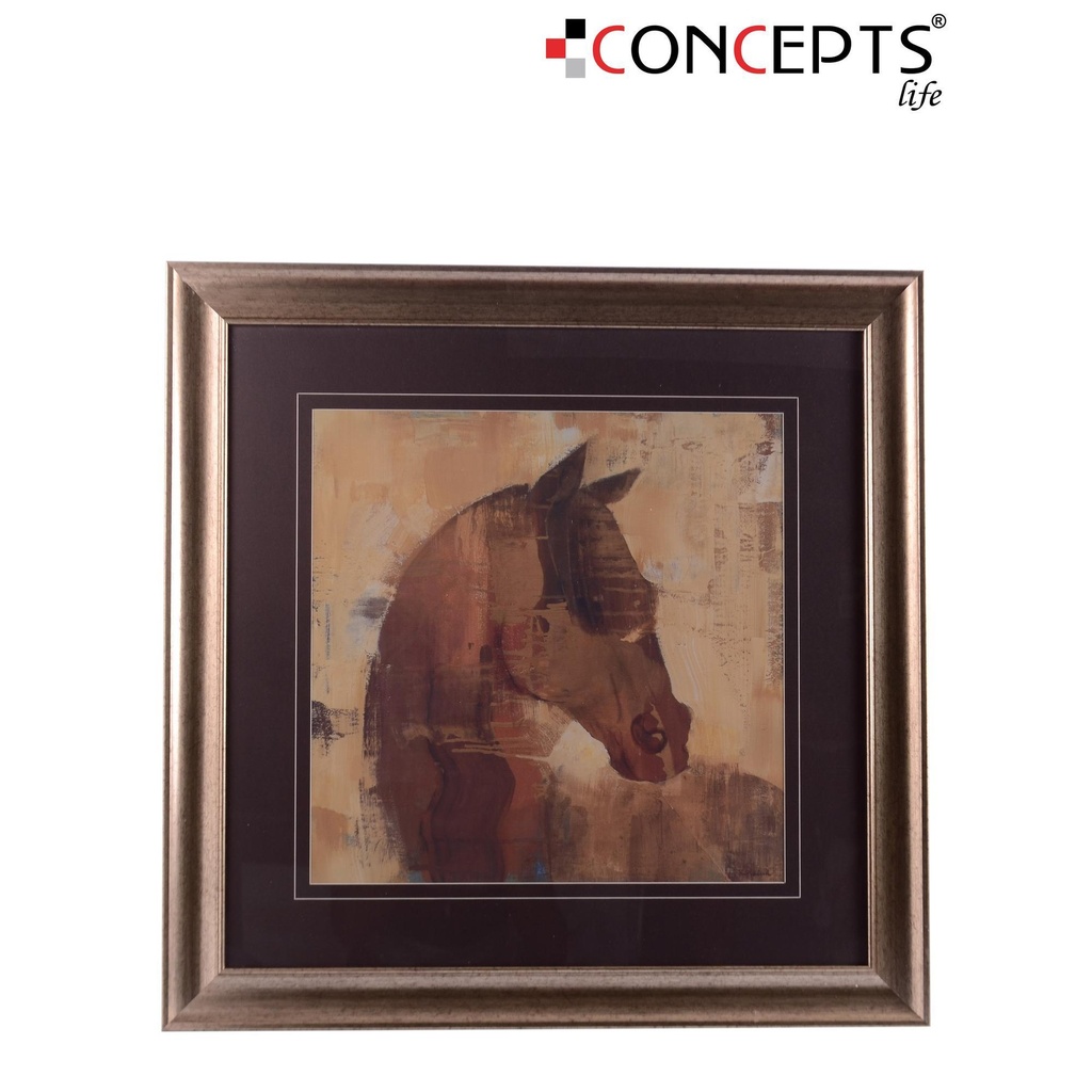 CUADRO AL OLEO CABALLO 76X76CM