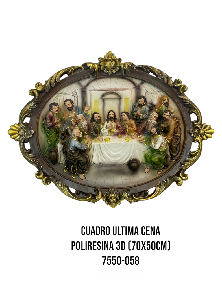 CUADRO 3D ULTIMA CENA POLIRESINA 67X50CM