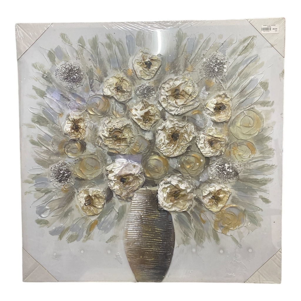 CUADRO AL OLEO  BODEGON 80X80CM