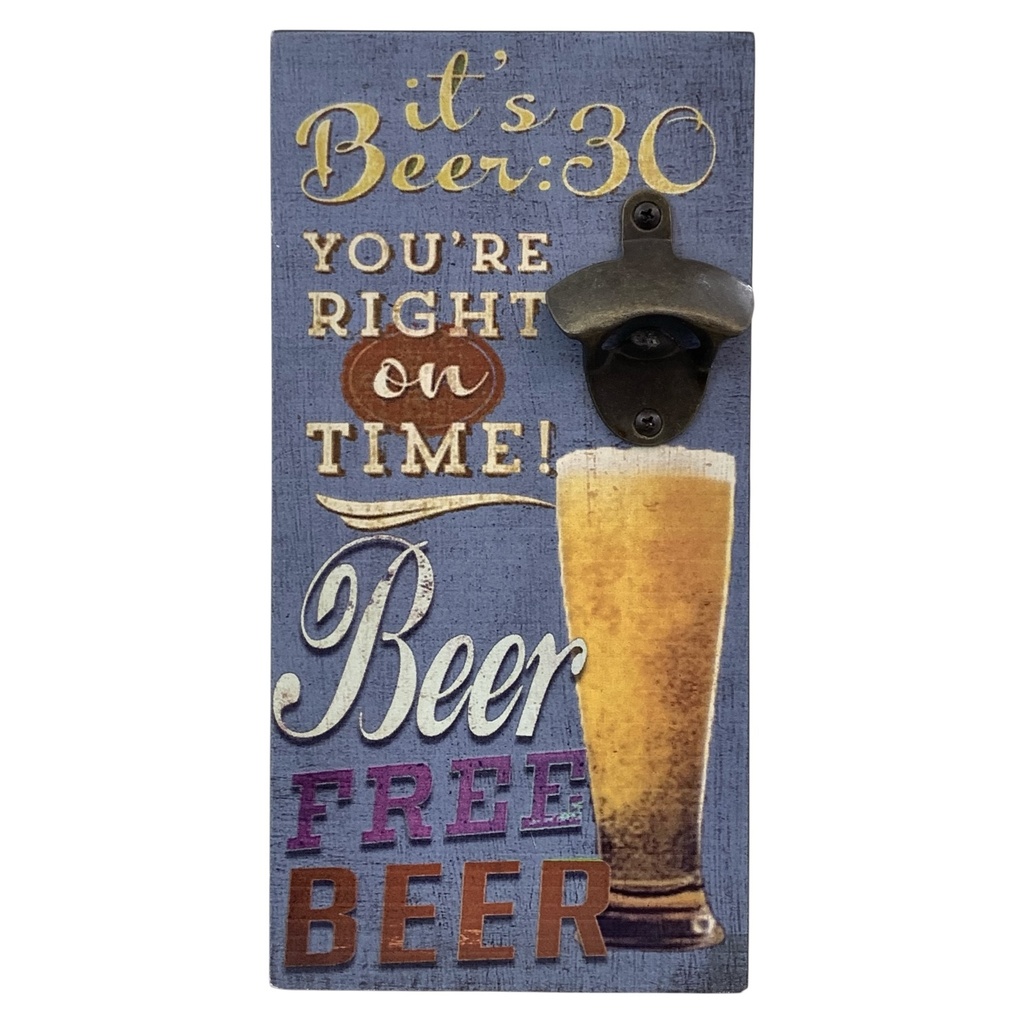 CUADRO CON DESTAPADOR VINTAGE 30X15CM