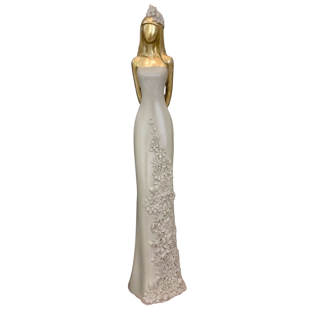 DAMA VESTIDO FLORAL DECOR 26CM